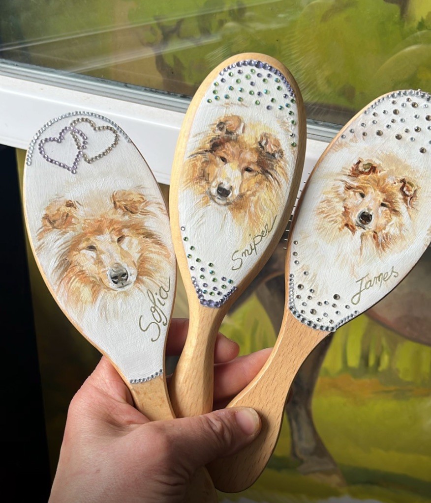 Brosse pour chiens personnalisée 
